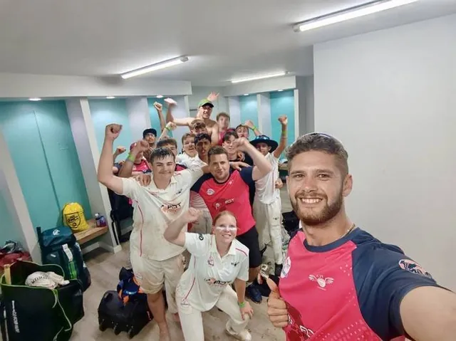 Dressing-room celebration