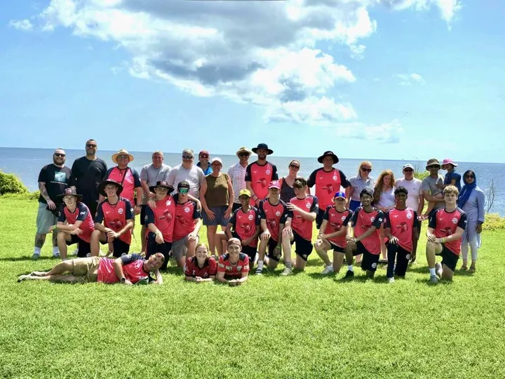 GCS touring squad on the Tobago coast